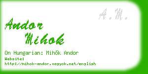andor mihok business card
